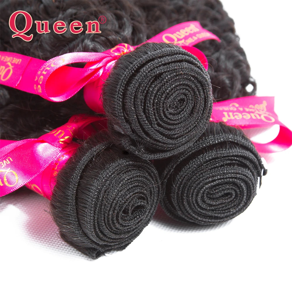 Kinky Curly Human Hair Bundles 3 Bundles Double Weft Malaysian Human Hair Bundles 100% Remy Human Hair Weave Bundles  Hair