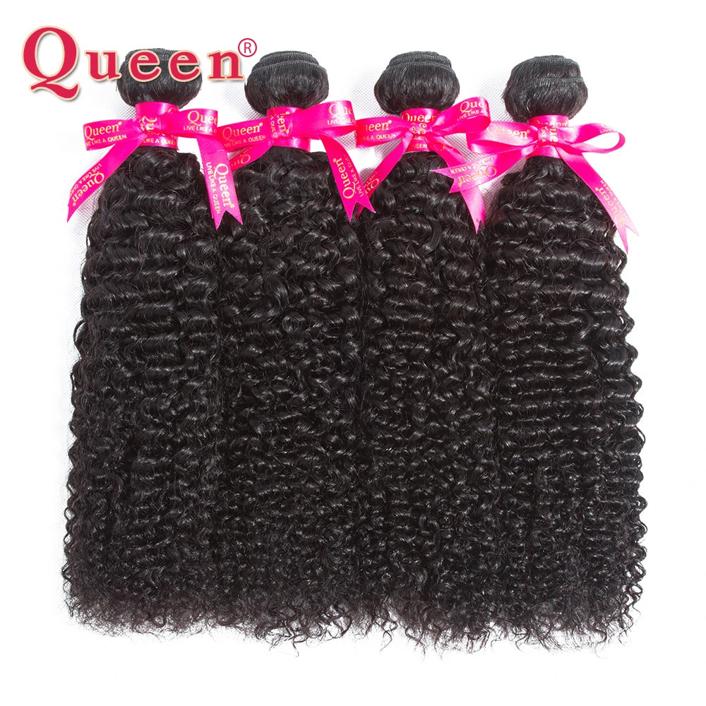 Kinky Curly Human Hair Bundles 3 Bundles Double Weft Malaysian Human Hair Bundles 100% Remy Human Hair Weave Bundles  Hair