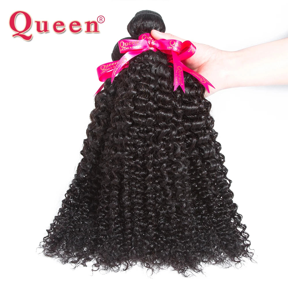 Kinky Curly Human Hair Bundles 3 Bundles Double Weft Malaysian Human Hair Bundles 100% Remy Human Hair Weave Bundles  Hair